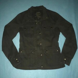 𝅺J. CREW utility relaxed boyfriend field jacket roll up cuffs NEW Size XS